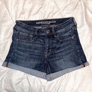 AE Ne(x)t Level High-Waisted Denim Midi Shorts